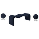 Meridian Willow Navy Chenille Fabric Bench IMAGE 11