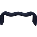 Meridian Willow Navy Chenille Fabric Bench IMAGE 3