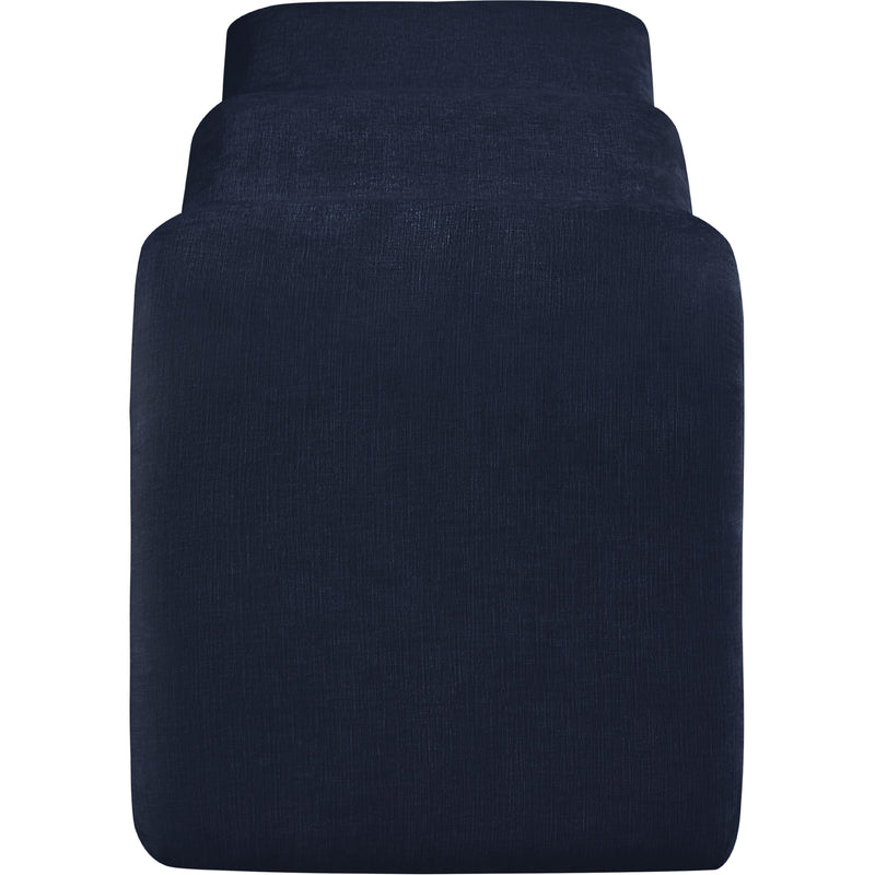 Meridian Willow Navy Chenille Fabric Bench IMAGE 4