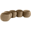 Meridian Apollo Beige Velvet Bench IMAGE 3