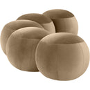 Meridian Apollo Beige Velvet Bench IMAGE 5