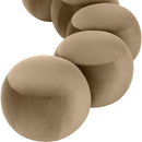 Meridian Apollo Beige Velvet Bench IMAGE 7