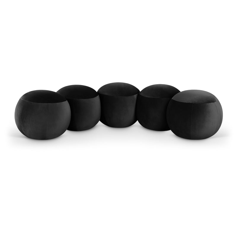 Meridian Apollo Black Velvet Bench IMAGE 1