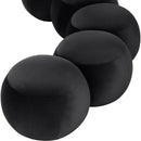 Meridian Apollo Black Velvet Bench IMAGE 7