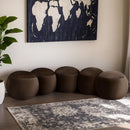 Meridian Apollo Brown Velvet Bench IMAGE 2