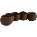 Meridian Apollo Brown Velvet Bench IMAGE 3