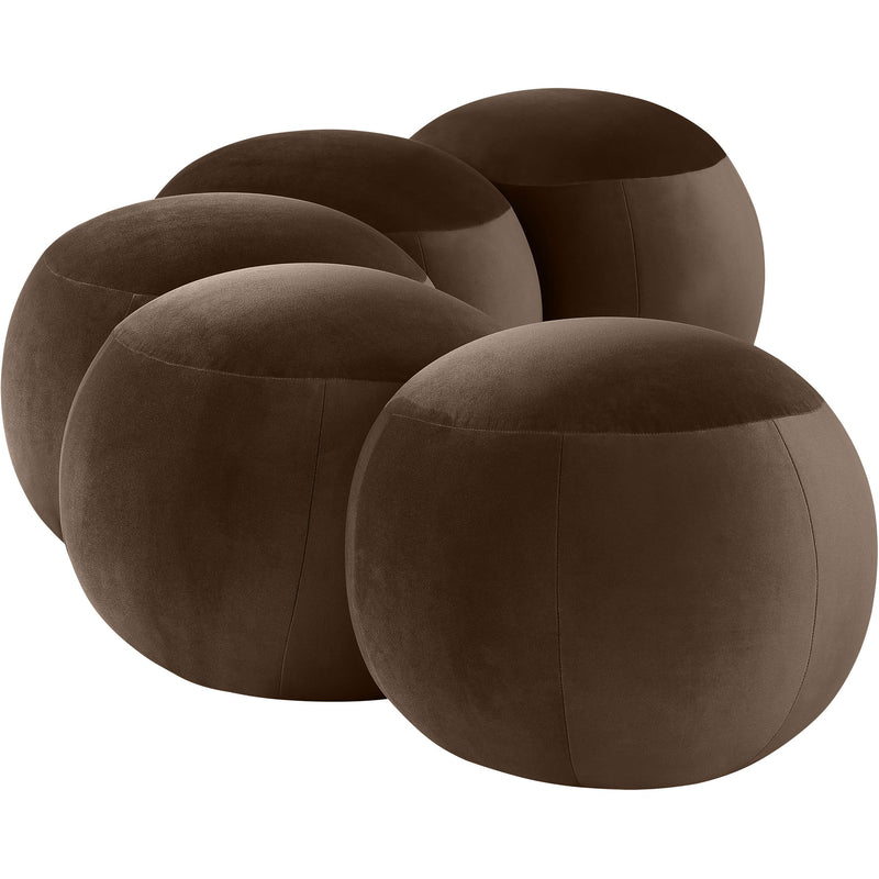 Meridian Apollo Brown Velvet Bench IMAGE 5