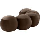 Meridian Apollo Brown Velvet Bench IMAGE 6