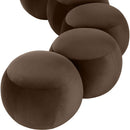 Meridian Apollo Brown Velvet Bench IMAGE 7