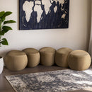 Meridian Apollo Camel Velvet Bench IMAGE 2