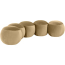 Meridian Apollo Camel Velvet Bench IMAGE 3