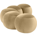 Meridian Apollo Camel Velvet Bench IMAGE 5