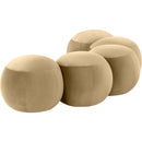 Meridian Apollo Camel Velvet Bench IMAGE 6