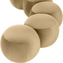 Meridian Apollo Camel Velvet Bench IMAGE 7