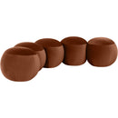 Meridian Apollo Cognac Velvet Bench IMAGE 3