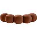 Meridian Apollo Cognac Velvet Bench IMAGE 4