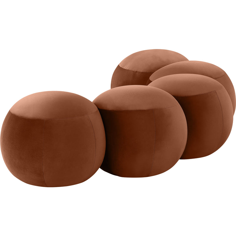 Meridian Apollo Cognac Velvet Bench IMAGE 6