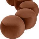 Meridian Apollo Cognac Velvet Bench IMAGE 7