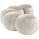 Meridian Apollo Cream Velvet Bench IMAGE 5