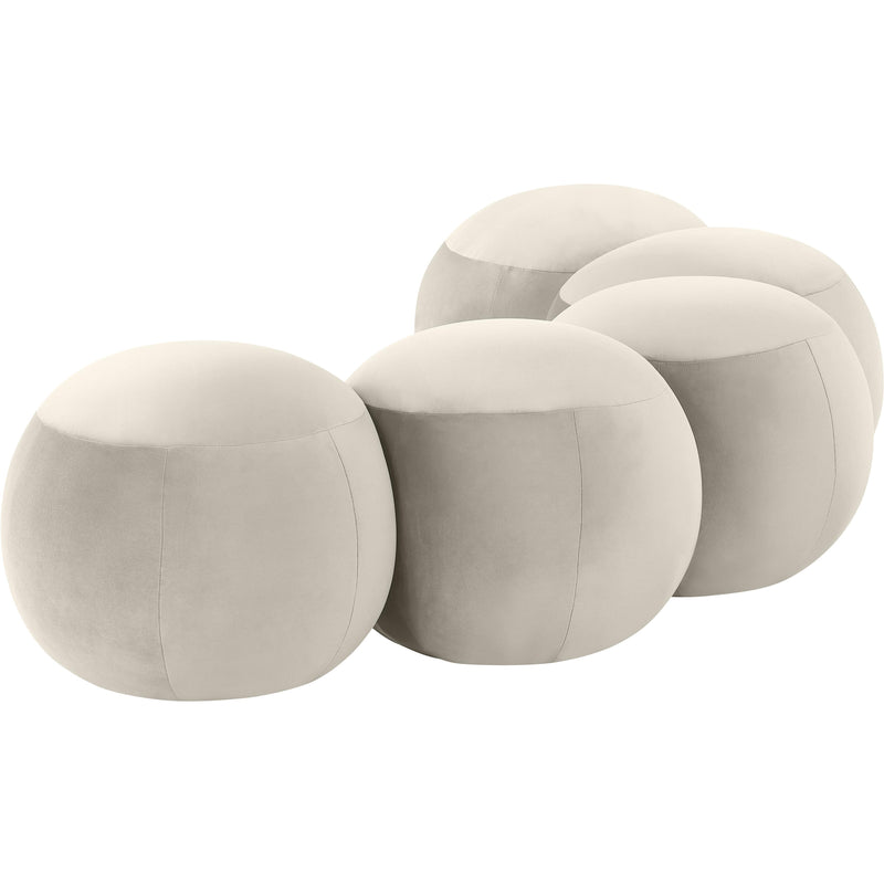 Meridian Apollo Cream Velvet Bench IMAGE 6