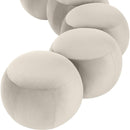 Meridian Apollo Cream Velvet Bench IMAGE 7