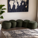 Meridian Apollo Green Velvet Bench IMAGE 2