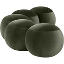 Meridian Apollo Green Velvet Bench IMAGE 5