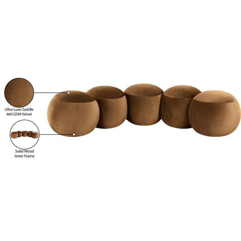 Meridian Apollo Saddle Velvet Bench IMAGE 10