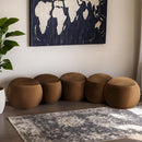 Meridian Apollo Saddle Velvet Bench IMAGE 2