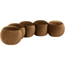 Meridian Apollo Saddle Velvet Bench IMAGE 3