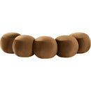 Meridian Apollo Saddle Velvet Bench IMAGE 4