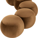 Meridian Apollo Saddle Velvet Bench IMAGE 7