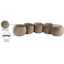 Meridian Apollo Taupe Velvet Bench IMAGE 10