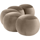 Meridian Apollo Taupe Velvet Bench IMAGE 5