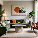  Meridian Genoa Cream Marble Coffee Table IMAGE 2