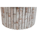  Meridian Genoa Cream Marble Coffee Table IMAGE 6