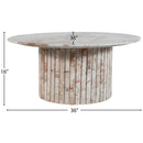  Meridian Genoa Cream Marble Coffee Table IMAGE 8