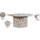  Meridian Genoa Cream Marble Coffee Table IMAGE 9