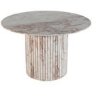  Meridian Genoa 48" Cream Marble Dining Table IMAGE 4