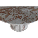  Meridian Genoa 48" Cream Marble Dining Table IMAGE 7