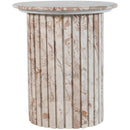  Meridian Genoa Cream Marble End Table IMAGE 3