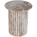  Meridian Genoa Cream Marble End Table IMAGE 4