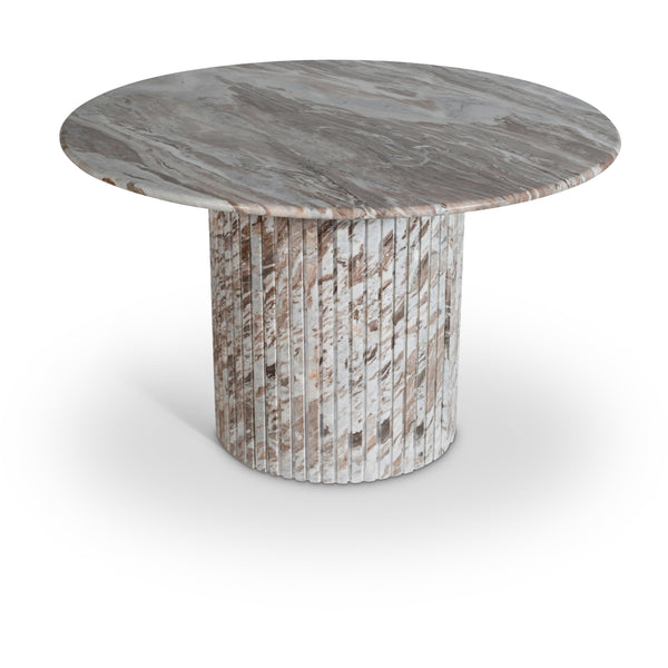 Meridian Genoa Brown Marble Dining Table IMAGE 1