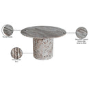 Meridian Genoa Brown Marble Dining Table IMAGE 8