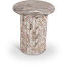 Meridian Genoa Brown Marble End Table IMAGE 1