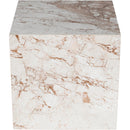 Meridian Bolzano Cream Marble End Table IMAGE 4