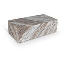 Meridian Bolzano Brown Marble Coffee Table IMAGE 1
