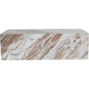 Meridian Bolzano Brown Marble Coffee Table IMAGE 3