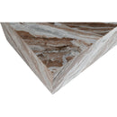 Meridian Bolzano Brown Marble Coffee Table IMAGE 5