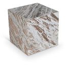 Meridian Bolzano Brown Marble End Table IMAGE 1
